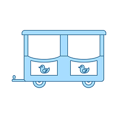 Image showing Wagon Of Children Train Icon