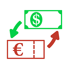 Image showing Currency Dollar And Euro Exchange Icon