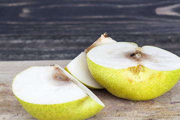 Image showing cut large ripe pear