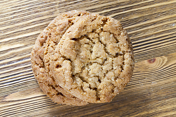 Image showing heap of round whole wheat cookies