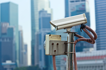 Image showing CCTV surveillance camera in Singapore