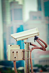 Image showing CCTV surveillance camera in Singapore