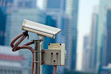 Image showing CCTV surveillance camera in Singapore