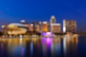 Image showing Modern city defocused blurred background