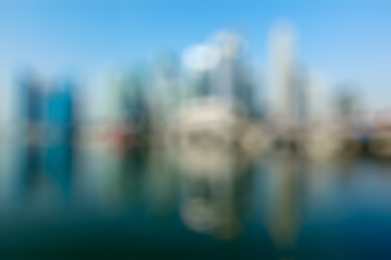 Image showing Modern city defocused blurred background