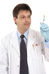 Image showing Medical practitioner with syringe needle