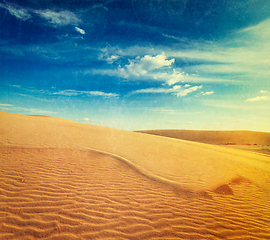 Image showing White sand dunes on sunrise, Mui Ne, Vietnam