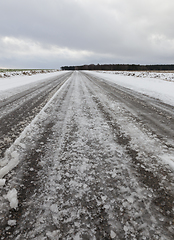 Image showing Road under the snow