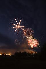 Image showing Large fireworks explosion