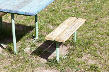 Image showing bench in the soil