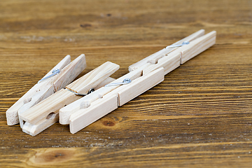 Image showing wooden clothes pegs