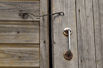 Image showing old metal handle and hook