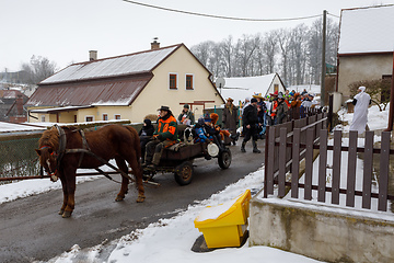 Image showing People attend the Masopust Carnival