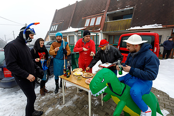 Image showing People attend the Masopust Carnival