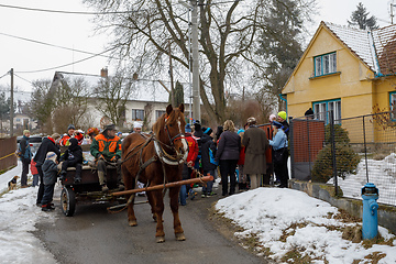 Image showing People attend the Masopust Carnival