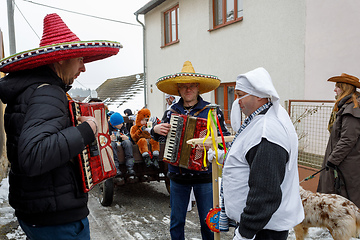 Image showing People attend the Masopust Carnival