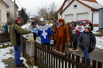 Image showing People attend the Masopust Carnival