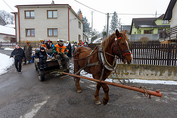 Image showing People attend the Masopust Carnival