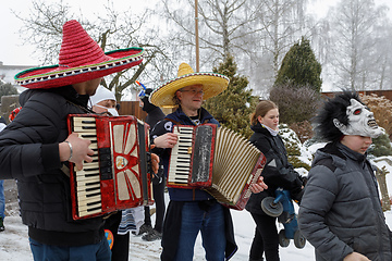 Image showing People attend the Masopust Carnival