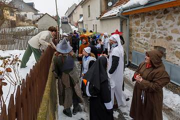 Image showing People attend the Masopust Carnival