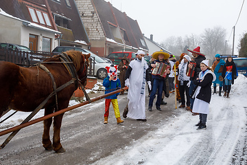 Image showing People attend the Masopust Carnival