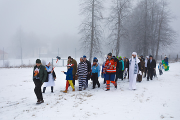 Image showing People attend the Masopust Carnival