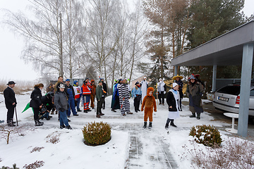 Image showing People attend the Masopust Carnival