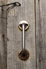 Image showing old metal handle and hook