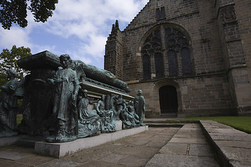 Image showing Archbishop monument and tomb at King's College in Aberdeen