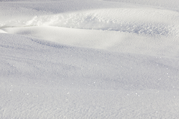 Image showing Deep snowdrifts