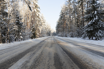 Image showing Road in winter