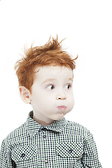 Image showing dishevelled red head boy