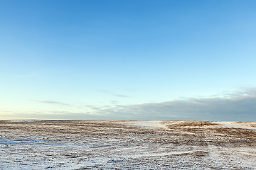 Image showing snow-covered land in the field