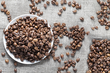 Image showing grains of roasted coffee