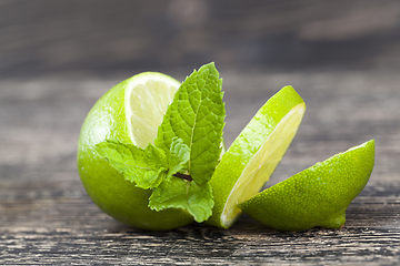 Image showing green lime and mint