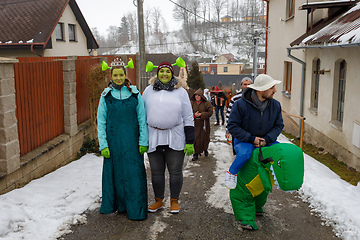 Image showing People attend the Masopust Carnival