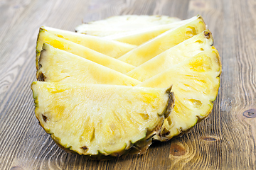 Image showing pineapple slicing