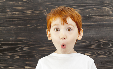 Image showing portrait of a surprised child