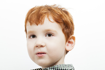 Image showing portrait of a child with red hair
