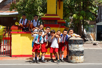 Image showing students in uniform, Manado Indonesia