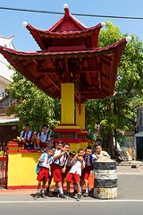 Image showing students in uniform, Manado Indonesia