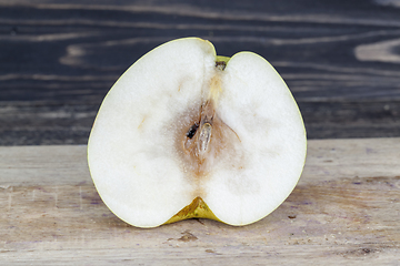 Image showing cut large ripe pear