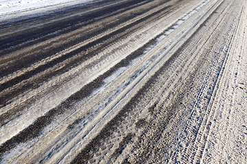 Image showing Traces on the road