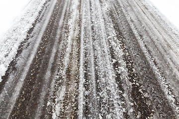 Image showing Winter time, road