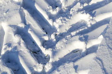 Image showing Snow drifts in winter