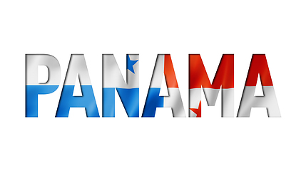 Image showing panama flag text font