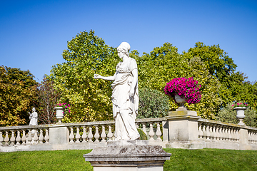 Image showing Statue of Minerva in Luxembourg Gardens, Paris