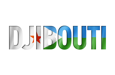 Image showing djibouti flag text font