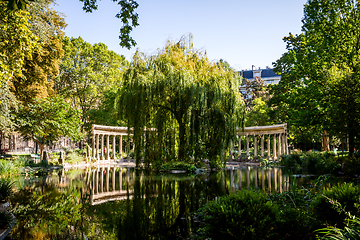 Image showing Corinthian colonnade in Parc Monceau, Paris, France