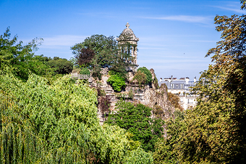 Image showing Sibyl temple in Buttes-Chaumont Park, Paris